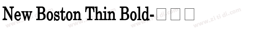 New Boston Thin Bold字体转换